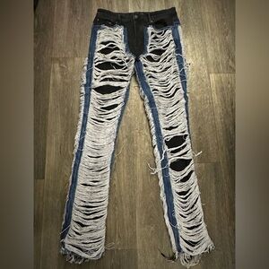 Distressed Flare Jeans